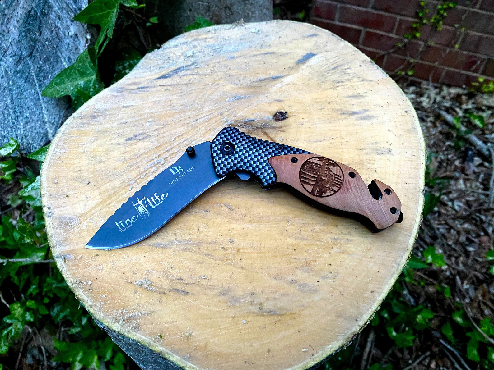Custom Engraved Lineman Pocket Knife