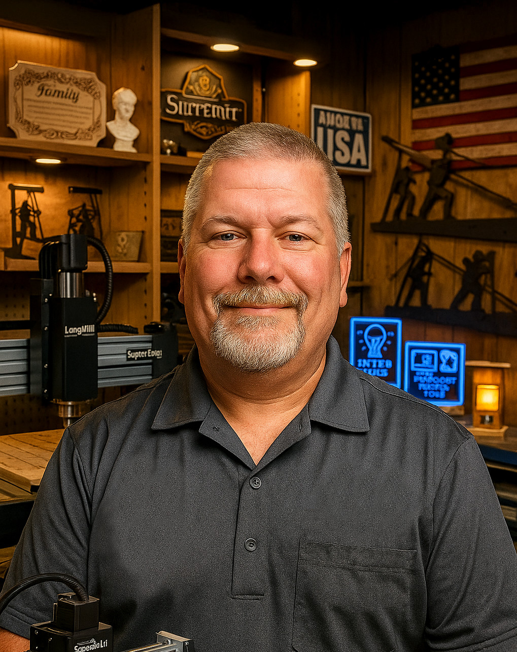 Jack in the shop working